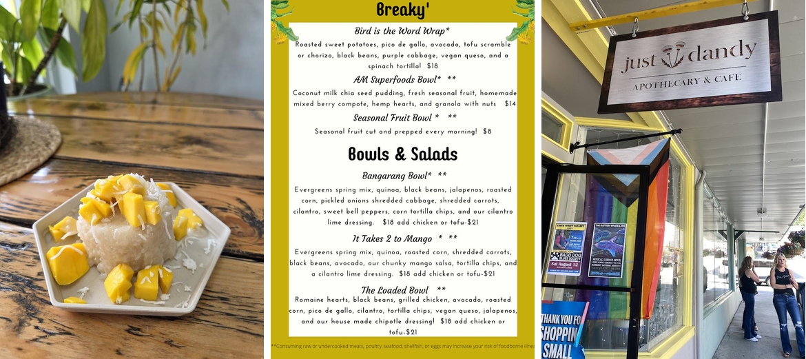 Just Dandy Apothecary & Cafe Menu