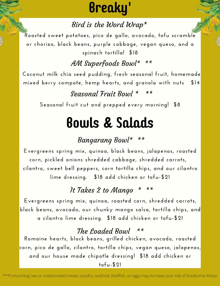 Just Dandy Apothecary & Cafe Menu image 3